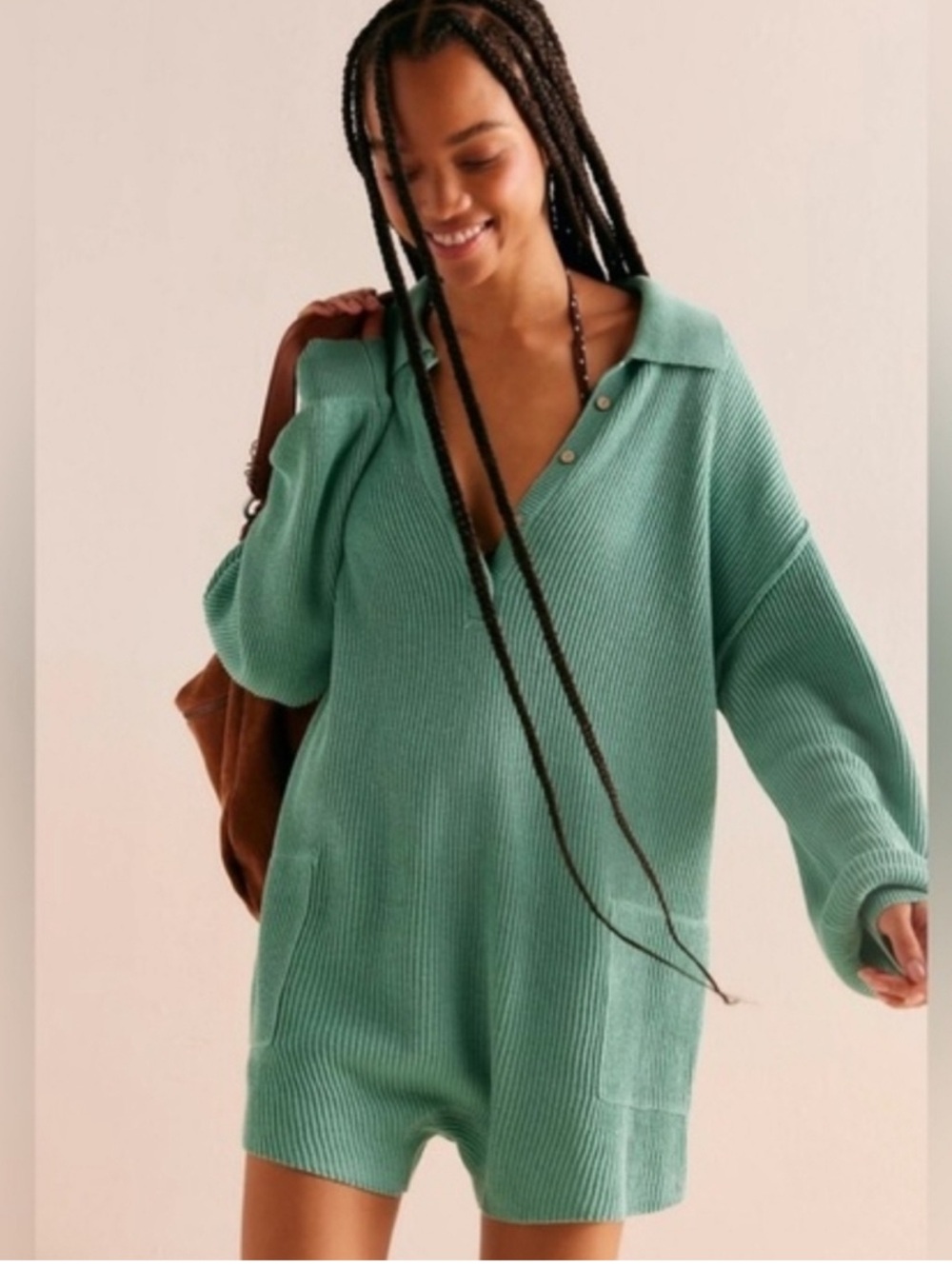Free People beach picnic sweater romper❤️❤️❤️❤️